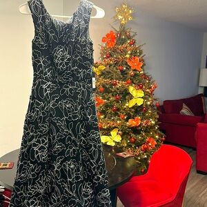 Beautiful black with metallic insertions and lace